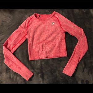 Gymshark seamless long sleeve crop top small